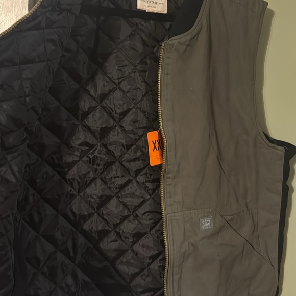 Weatherproof Vintage Men’s Utility Canvas Vest Green Size XXL - Picture 4 of 10